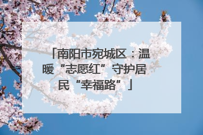 南阳市宛城区：温暖“志愿红”守护居民“幸福路”