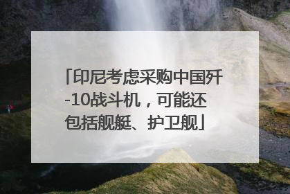 印尼考虑采购中国歼-10战斗机，可能还包括舰艇、护卫舰