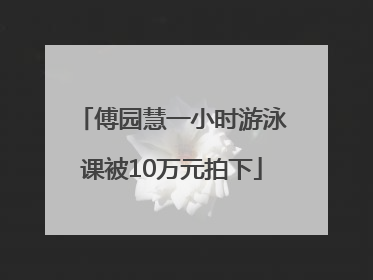 傅园慧一小时游泳课被10万元拍下