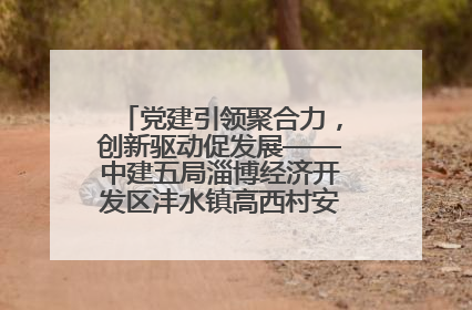 党建引领聚合力，创新驱动促发展——中建五局淄博经济开发区沣水镇高西村安置项目建设纪实
