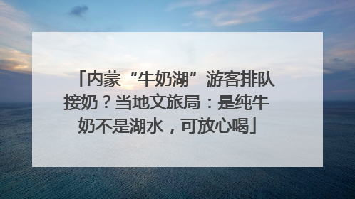 内蒙“牛奶湖”游客排队接奶？当地文旅局：是纯牛奶不是湖水，可放心喝