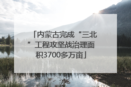 内蒙古完成“三北”工程攻坚战治理面积3700多万亩