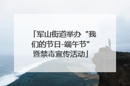 军山街道举办“我们的节日-端午节”暨禁毒宣传活动