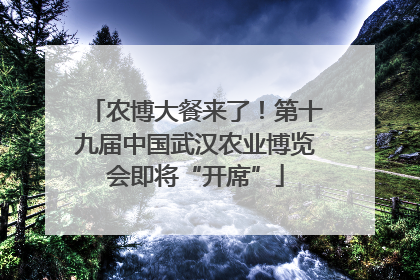 农博大餐来了！第十九届中国武汉农业博览会即将“开席”