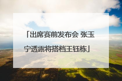 出席赛前发布会 张玉宁透露将搭档王钰栋