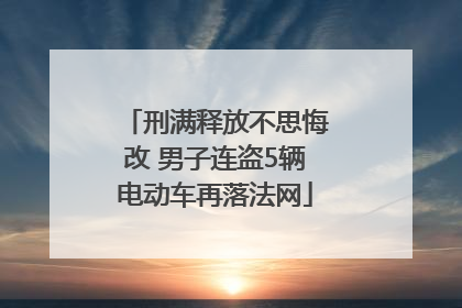 刑满释放不思悔改 男子连盗5辆电动车再落法网