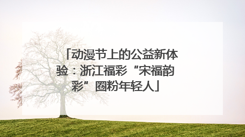 动漫节上的公益新体验：浙江福彩“宋福韵彩”圈粉年轻人