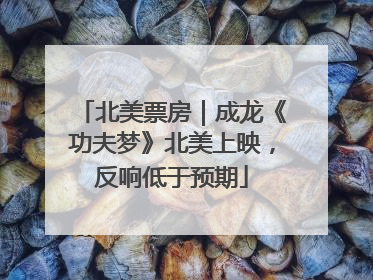 北美票房｜成龙《功夫梦》北美上映，反响低于预期