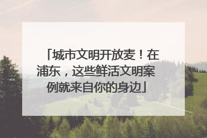 城市文明开放麦！在浦东，这些鲜活文明案例就来自你的身边