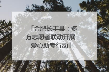 合肥长丰县：多方志愿者联动开展爱心助考行动
