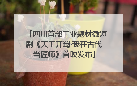 四川首部工业题材微短剧《天工开蜀·我在古代当匠师》首映发布