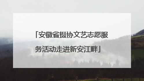 安徽省摄协文艺志愿服务活动走进新安江畔