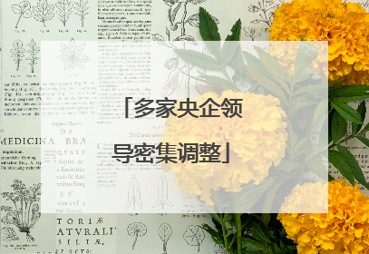 多家央企领导密集调整