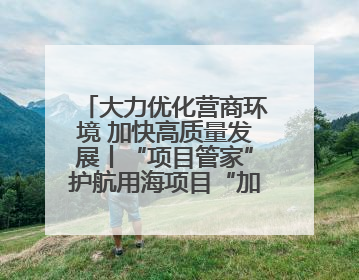 大力优化营商环境 加快高质量发展丨“项目管家”护航用海项目“加速跑”