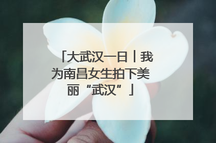 大武汉一日︱我为南昌女生拍下美丽“武汉”
