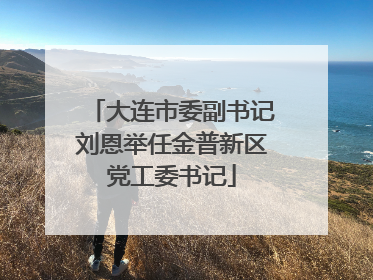 大连市委副书记刘恩举任金普新区党工委书记