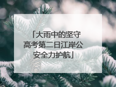 大雨中的坚守 高考第二日江岸公安全力护航