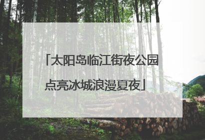 太阳岛临江街夜公园点亮冰城浪漫夏夜