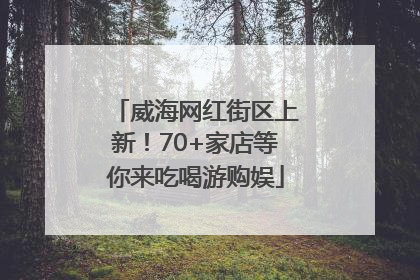威海网红街区上新！70+家店等你来吃喝游购娱