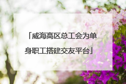 威海高区总工会为单身职工搭建交友平台