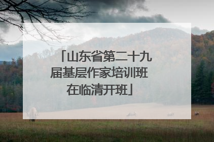山东省第二十九届基层作家培训班在临清开班