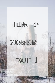 山东一小学原校长被“双开”