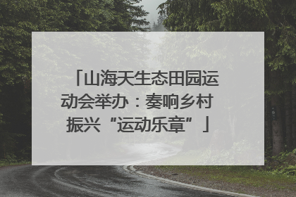 山海天生态田园运动会举办：奏响乡村振兴“运动乐章”