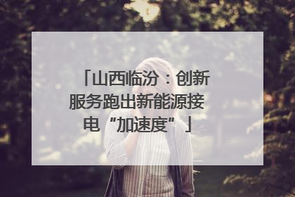 山西临汾：创新服务跑出新能源接电“加速度”