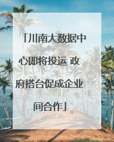 川南大数据中心即将投运 政府搭台促成企业间合作