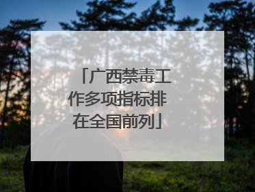广西禁毒工作多项指标排在全国前列