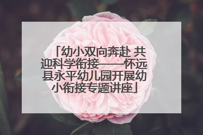幼小双向奔赴 共迎科学衔接——怀远县永平幼儿园开展幼小衔接专题讲座