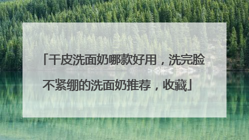 干皮洗面奶哪款好用，洗完脸不紧绷的洗面奶推荐，收藏