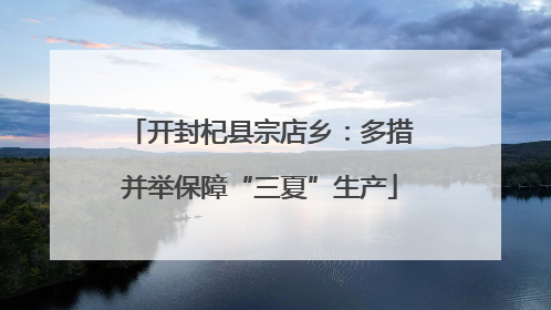 开封杞县宗店乡：多措并举保障“三夏”生产
