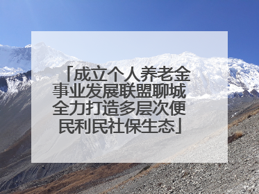 成立个人养老金事业发展联盟聊城全力打造多层次便民利民社保生态