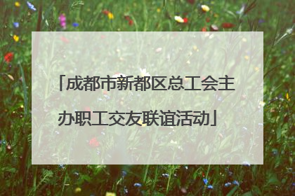 成都市新都区总工会主办职工交友联谊活动
