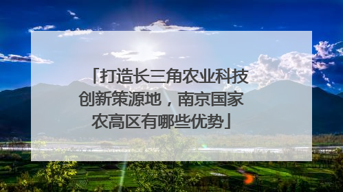 打造长三角农业科技创新策源地，南京国家农高区有哪些优势