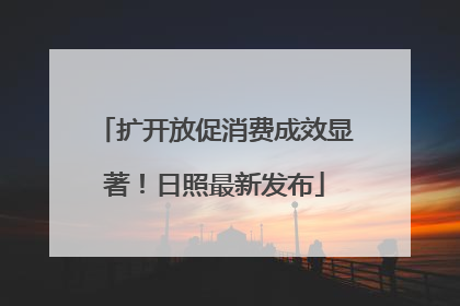 扩开放促消费成效显著！日照最新发布