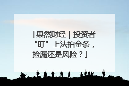 果然财经｜投资者“盯”上法拍金条，捡漏还是风险？