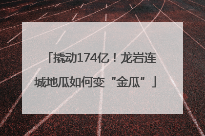 撬动174亿！龙岩连城地瓜如何变“金瓜”