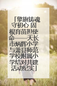 擎旗铸魂守初心 固根育苗担使命——天长市炳辉小学与萧县师范学校附属小学结对共建活动纪实