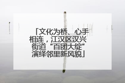 文化为桥、心手相连，江汉区汉兴街道“百团大绽”演绎邻里新风貌