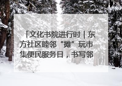文化书院进行时｜东方社区睦邻“摊”玩市集便民服务日，书写邻里共生新篇章