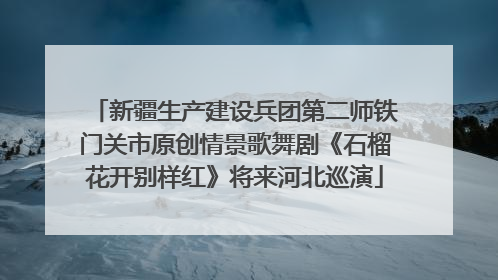 新疆生产建设兵团第二师铁门关市原创情景歌舞剧《石榴花开别样红》将来河北巡演