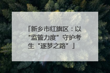 新乡市红旗区：以“监管力度”守护考生“逐梦之路”