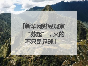 新华网财经观察｜“苏超”，火的不只是足球