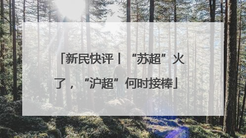 新民快评丨“苏超”火了，“沪超”何时接棒