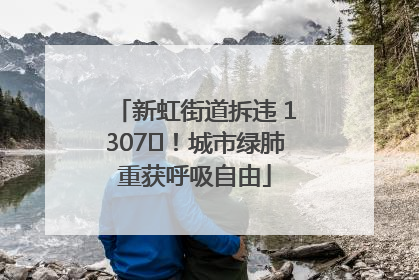 新虹街道拆违 1307㎡！城市绿肺重获呼吸自由
