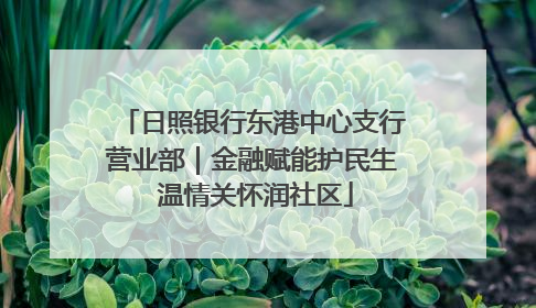 日照银行东港中心支行营业部｜金融赋能护民生 温情关怀润社区