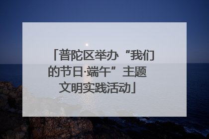 普陀区举办“我们的节日·端午”主题文明实践活动