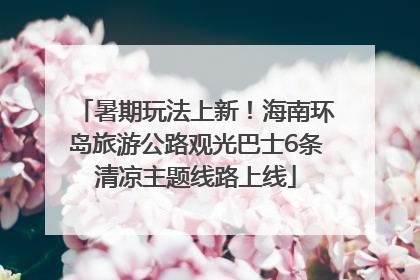 暑期玩法上新！海南环岛旅游公路观光巴士6条清凉主题线路上线